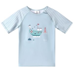 Camiseta Protección Solar Fishing boat. Monnëka (Talla XS - 12-18 meses)