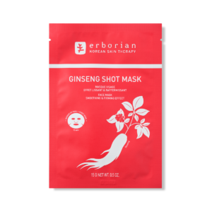 Ginseng Shot Mask. Mascarilla facial con efecto alisador y reafirmante. 15gr ERBORIAN